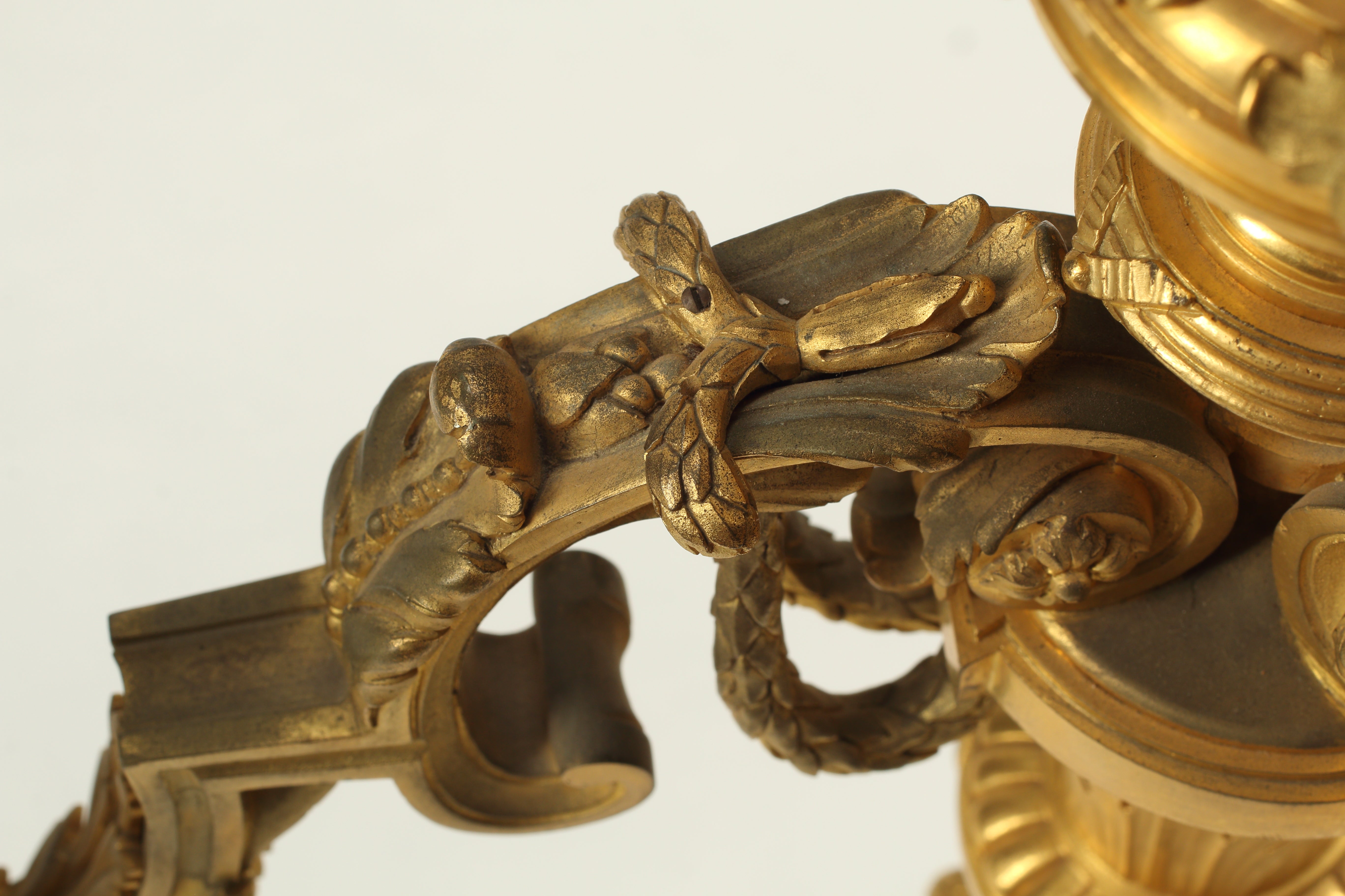 Gilt Bronze Three Light Candelabra, 19th Century French