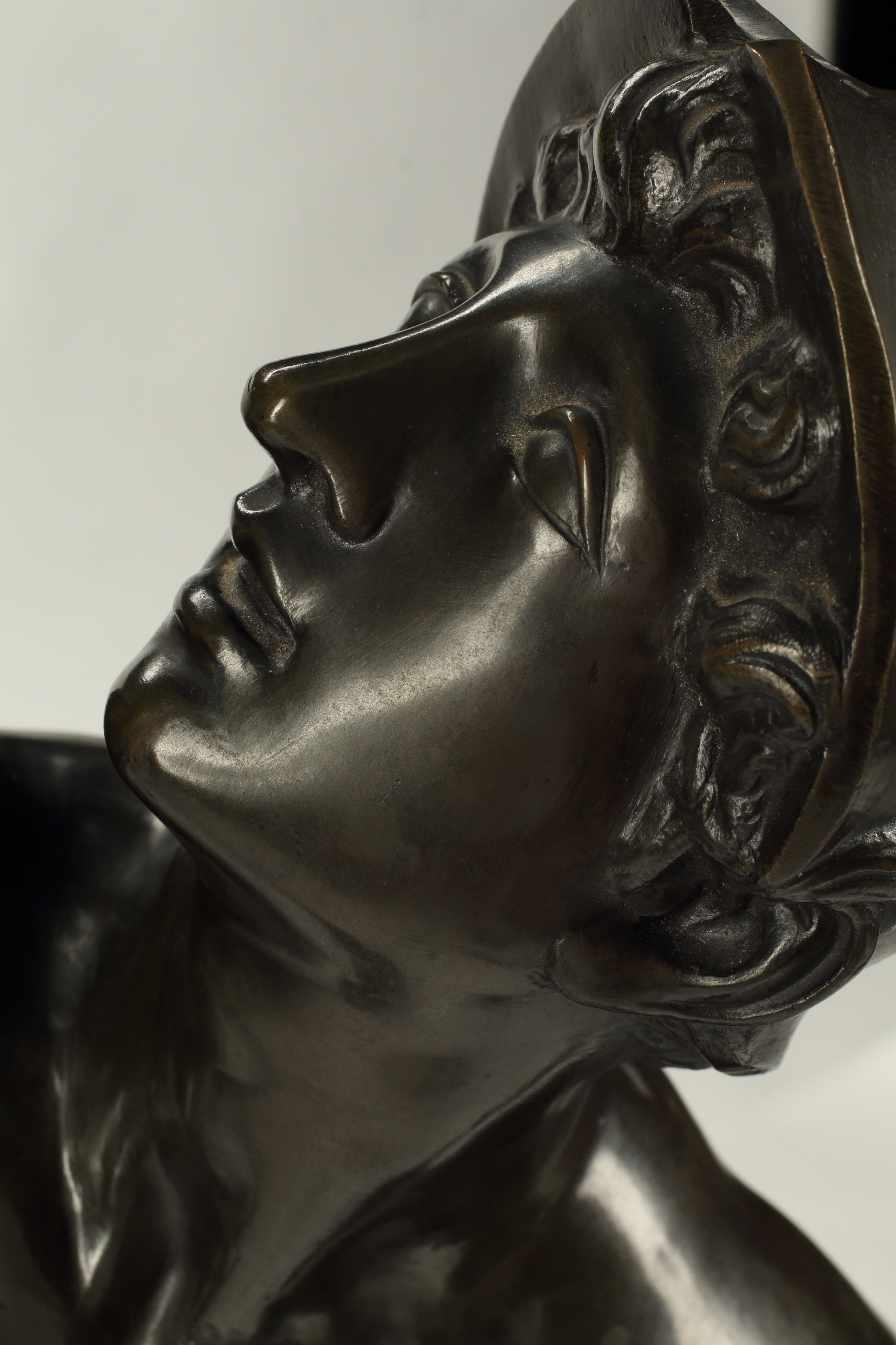 Pair of Patinated Bronze Figures of Mercury and Fortuna, 19th Century French