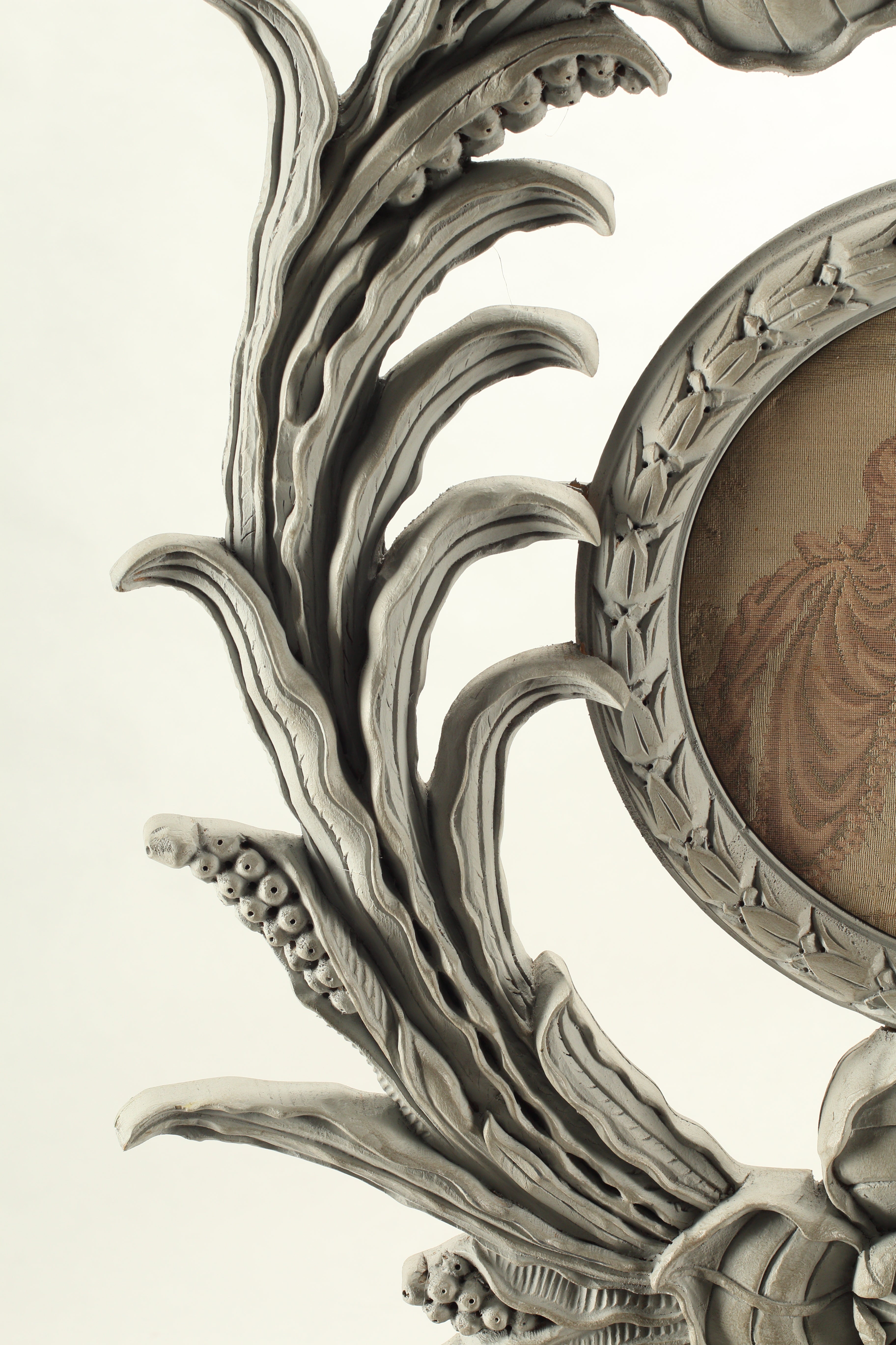 Pair of Art Nouveau Style Ornaments with Tapestry Inserts, 20th Century French