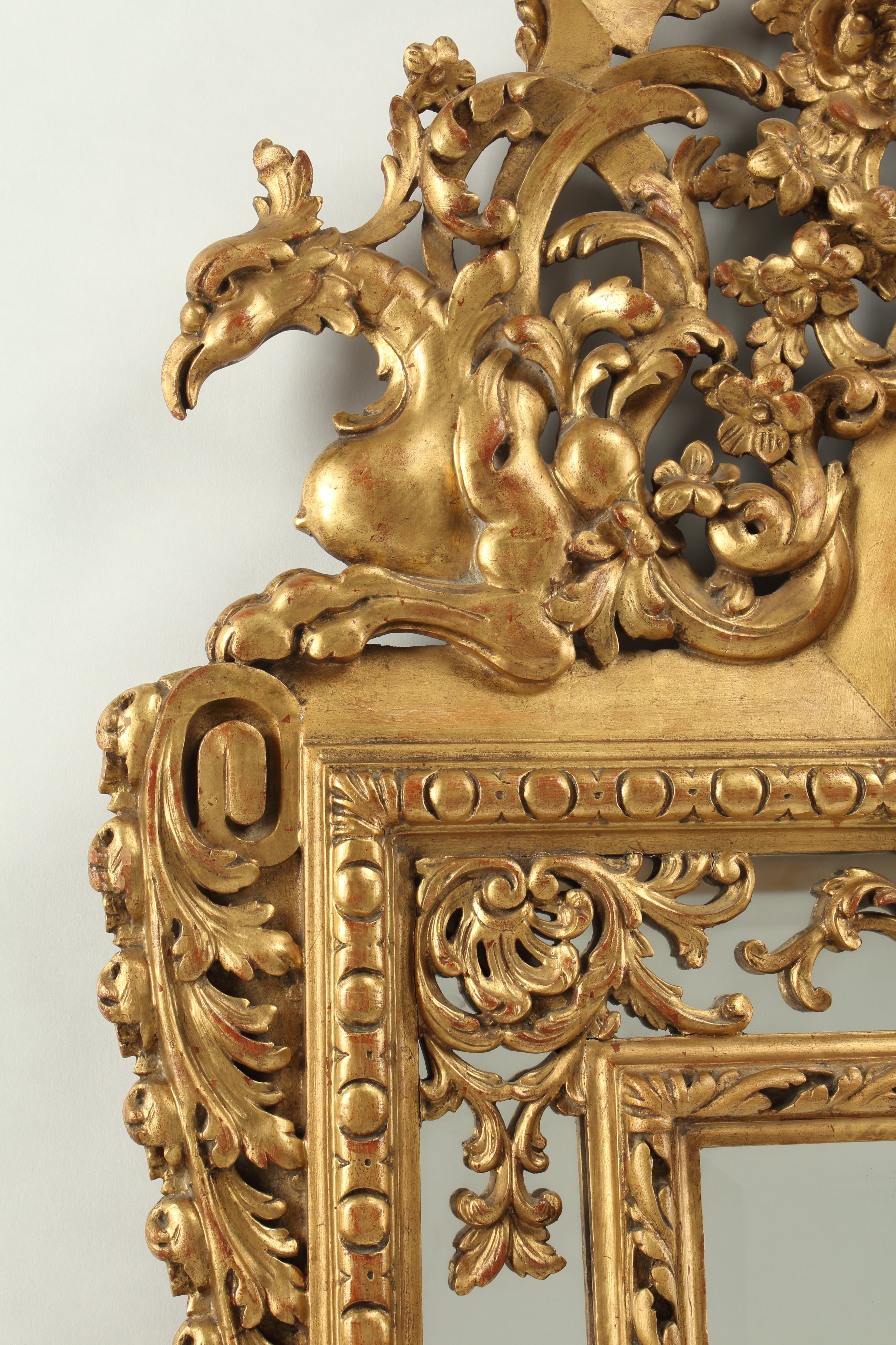 Pair of Neoclassical Style Wood Carved and Gilded Mirrors, 20th Century French