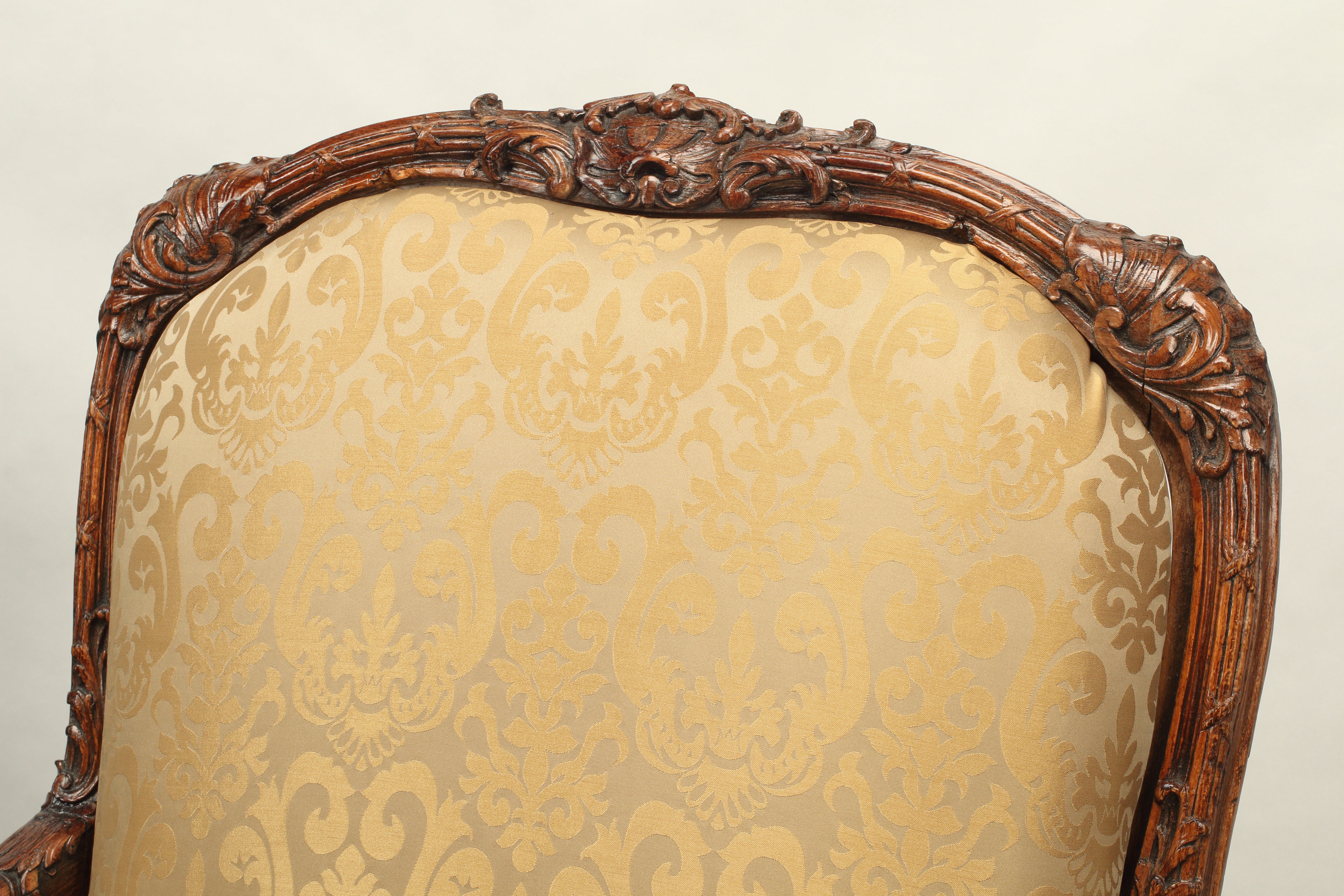 Set of Four French Régence Style Armchairs, 19th Century