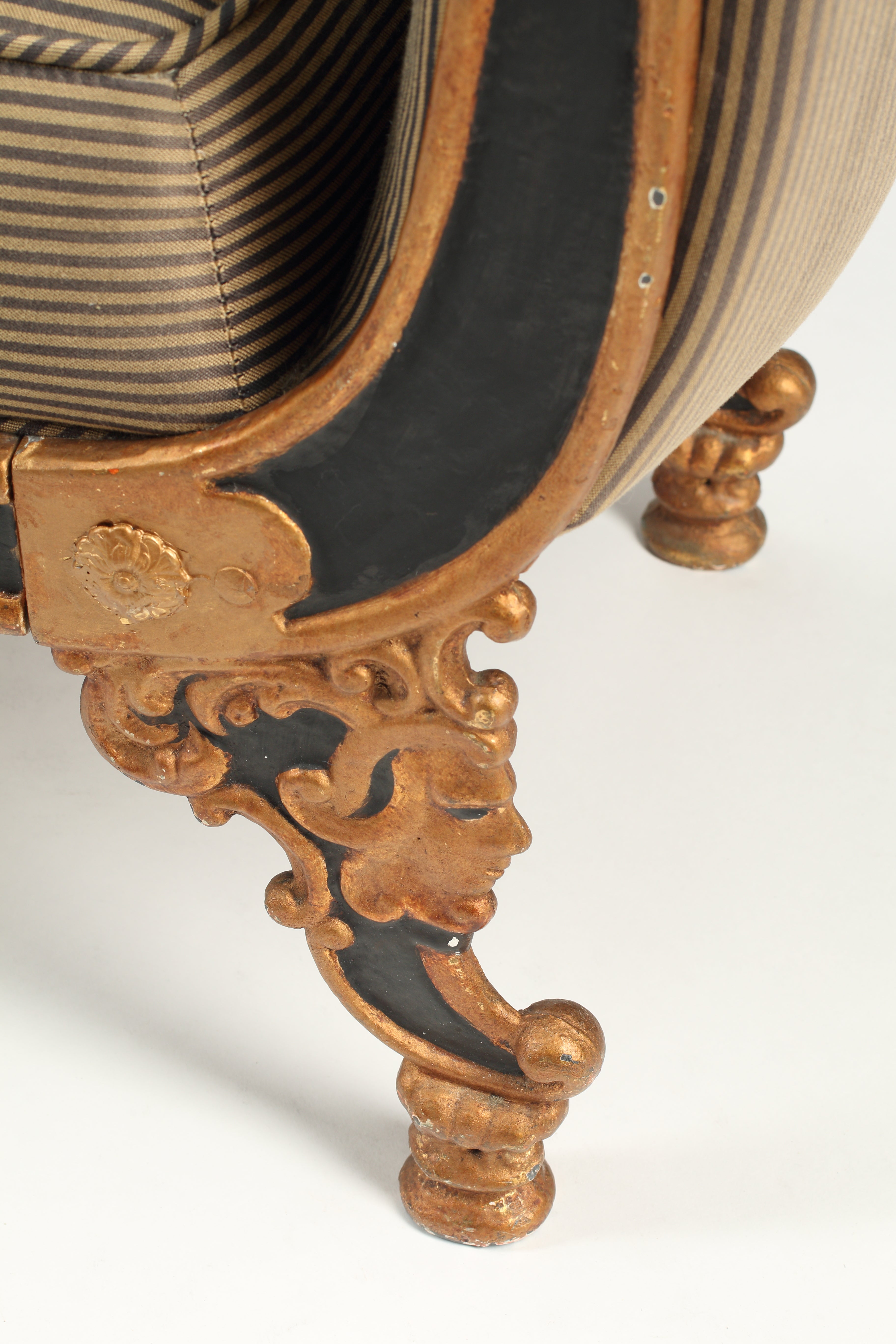 Empire Style Painted Iron Bench, 19th Century French