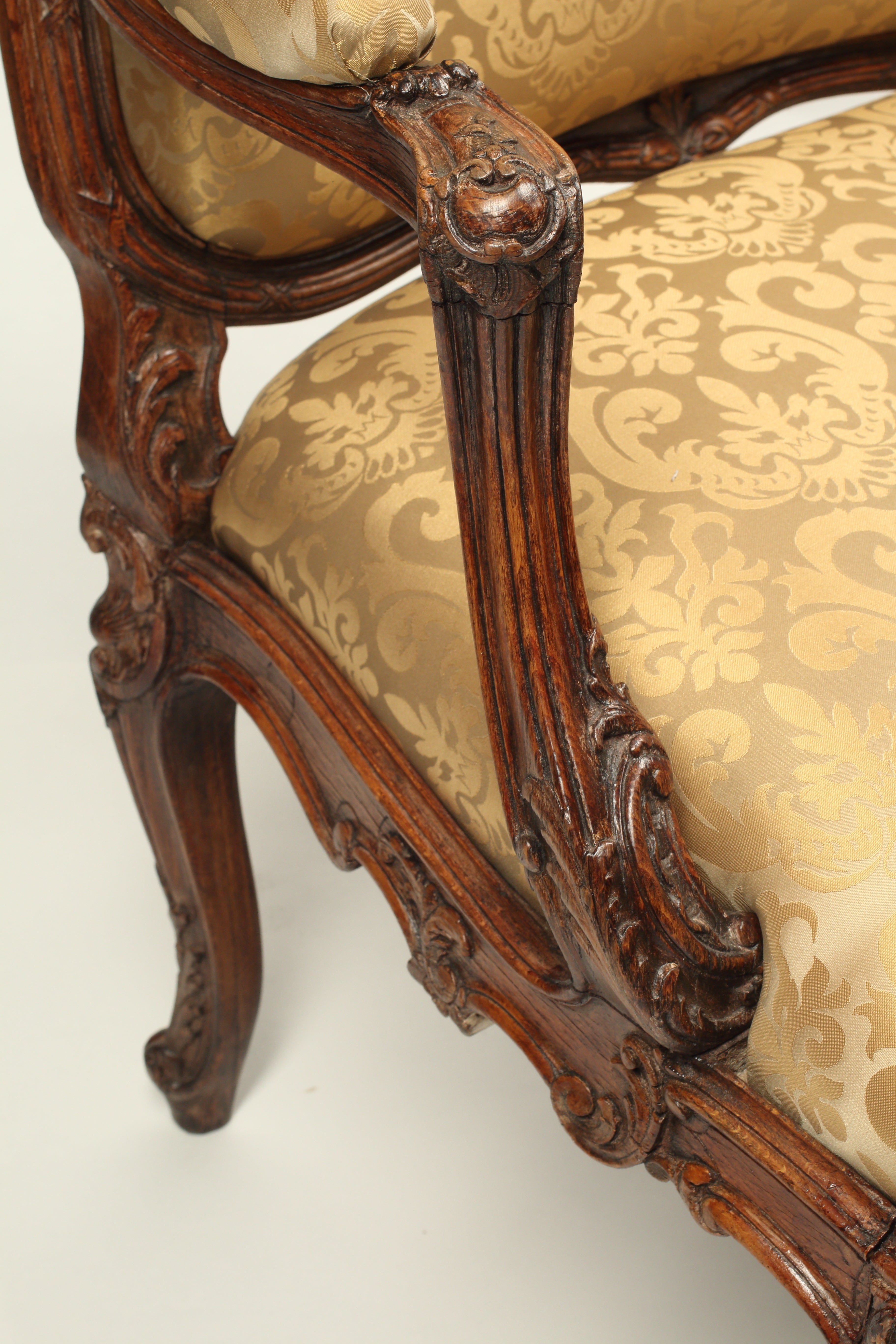 Set of Four French Régence Style Armchairs, 19th Century