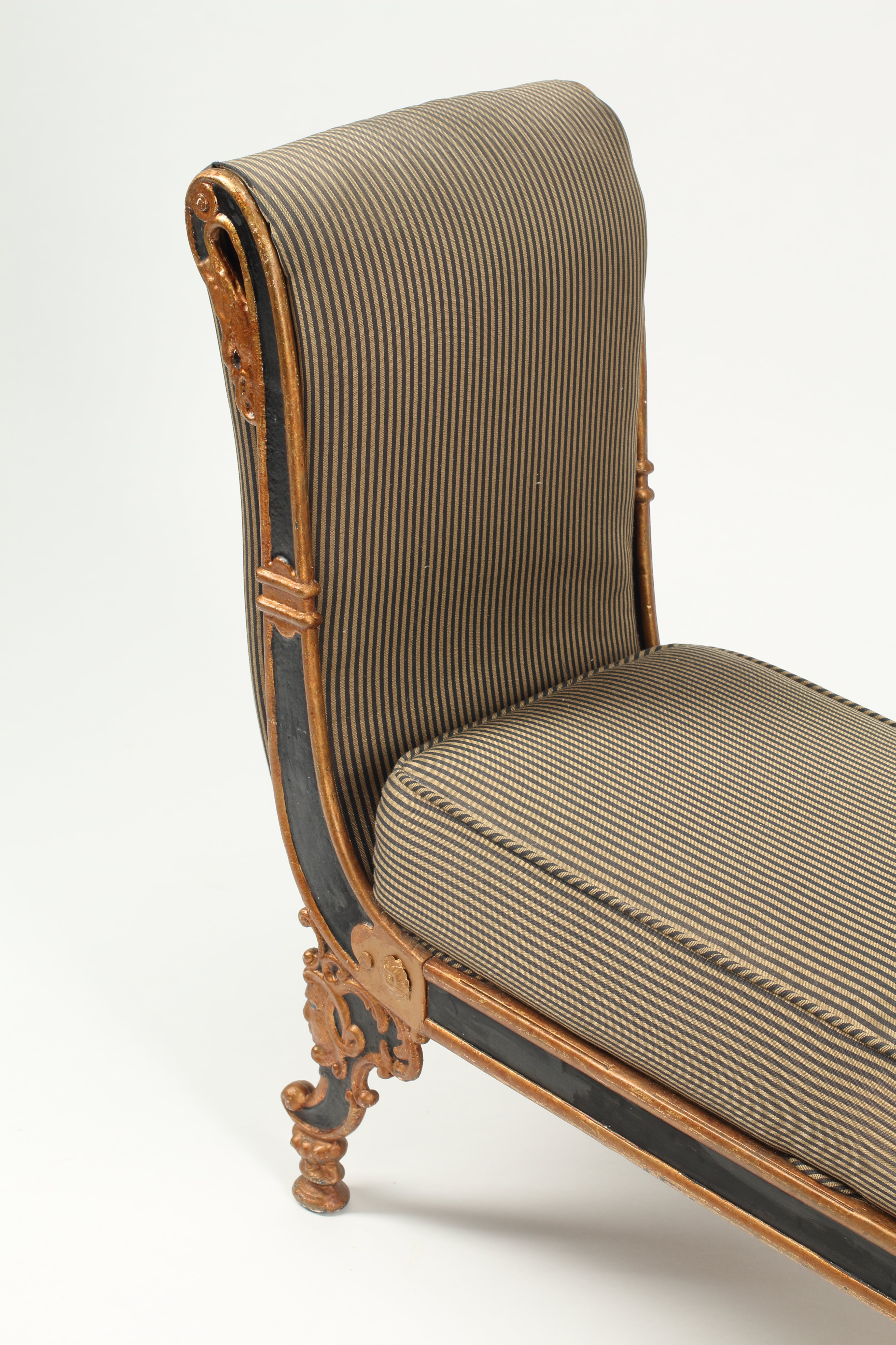 Empire Style Painted Iron Bench, 19th Century French