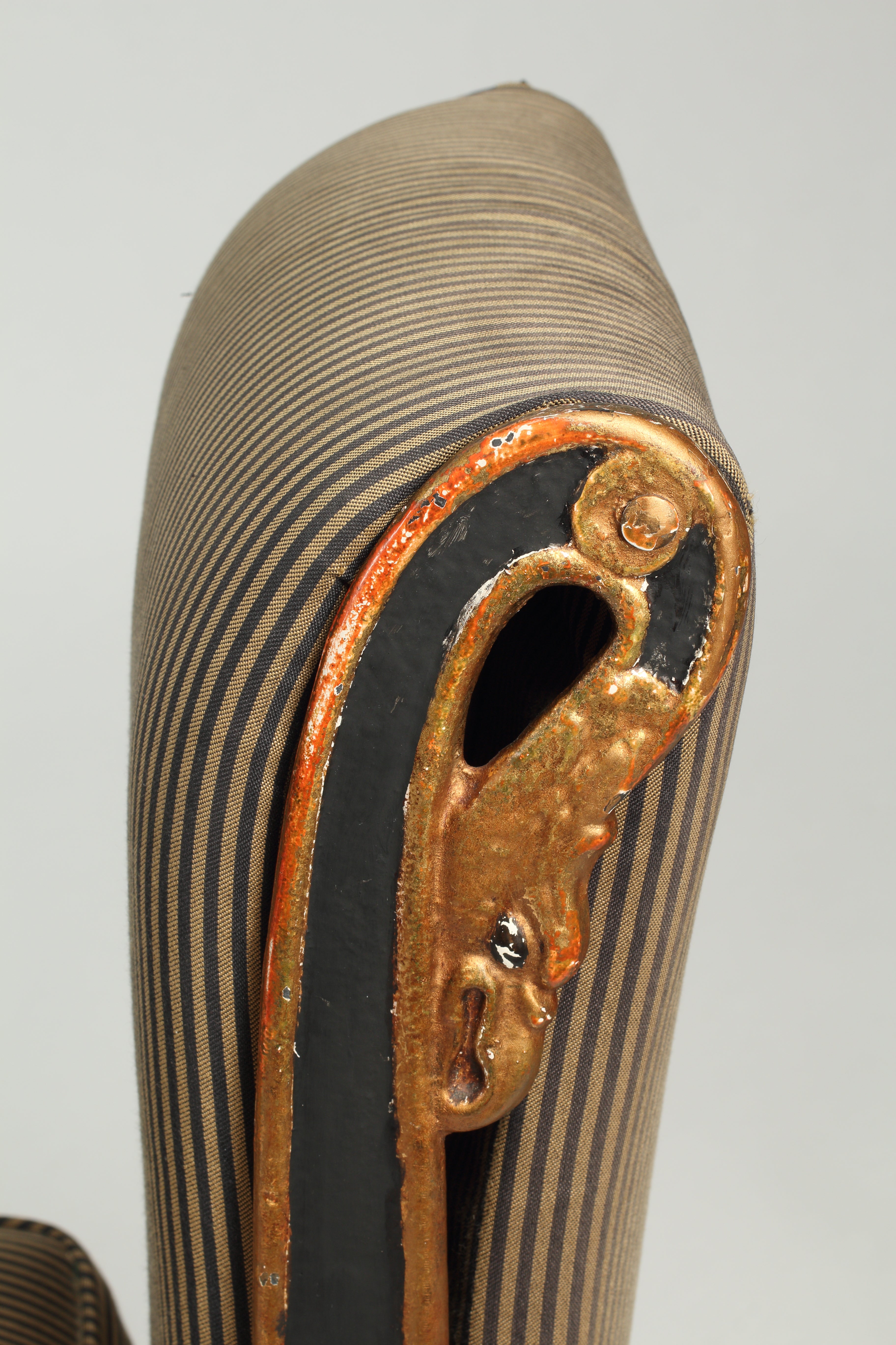 Empire Style Painted Iron Bench, 19th Century French