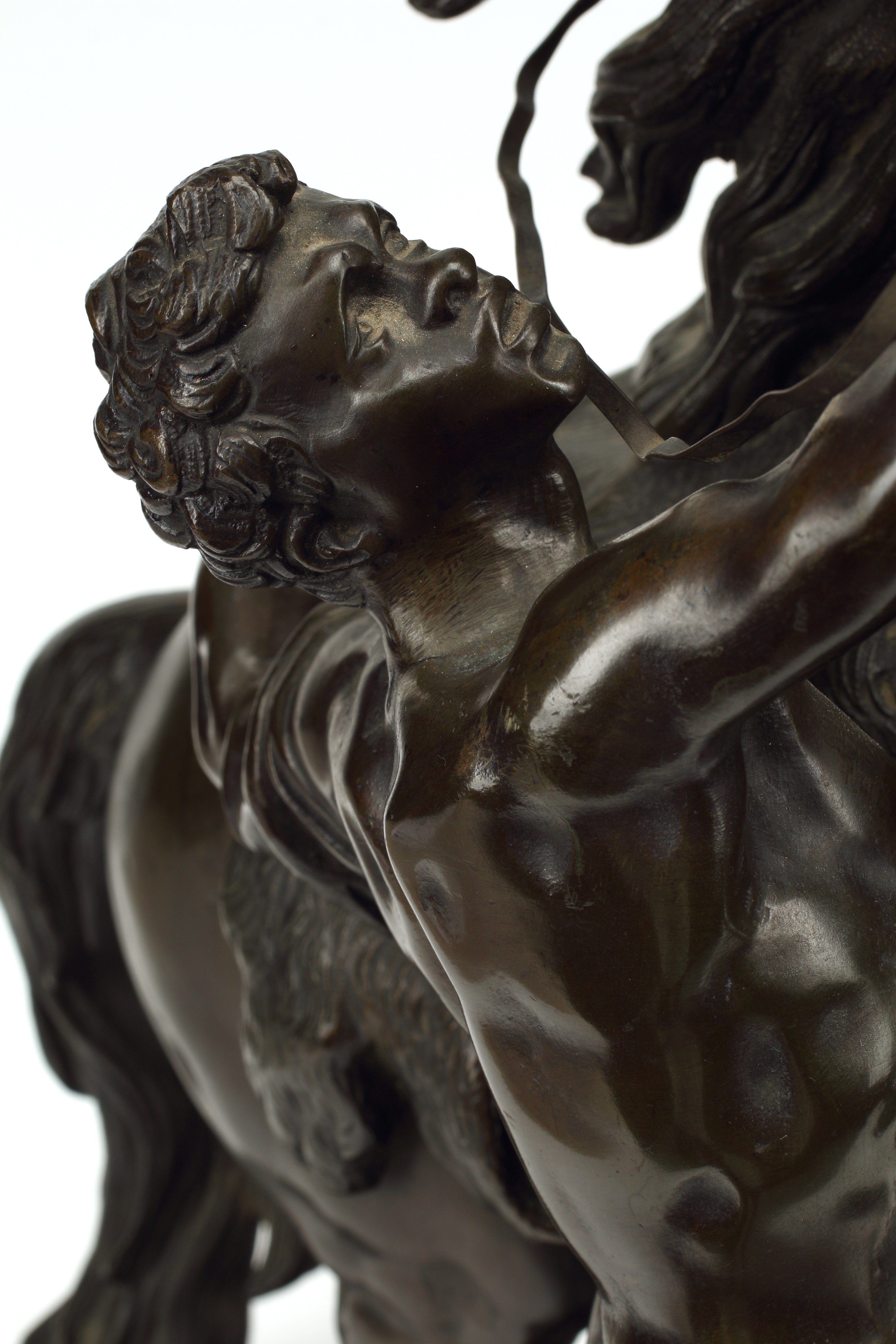 Pair of Patinated Bronze Marly Horse Sculptures, 19th Century French