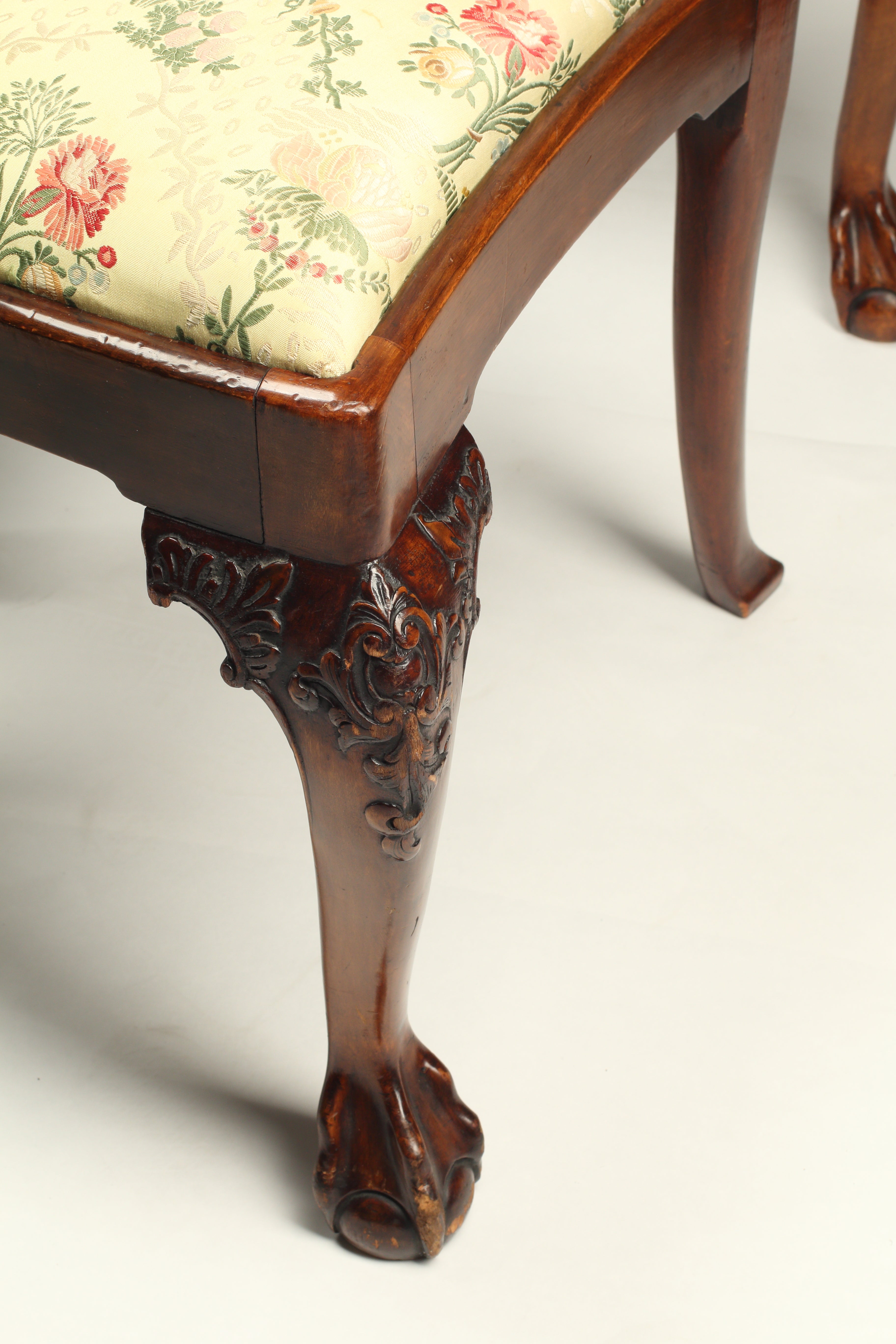Set of 12 Chippendale Style Dining Chairs, 19th Century English