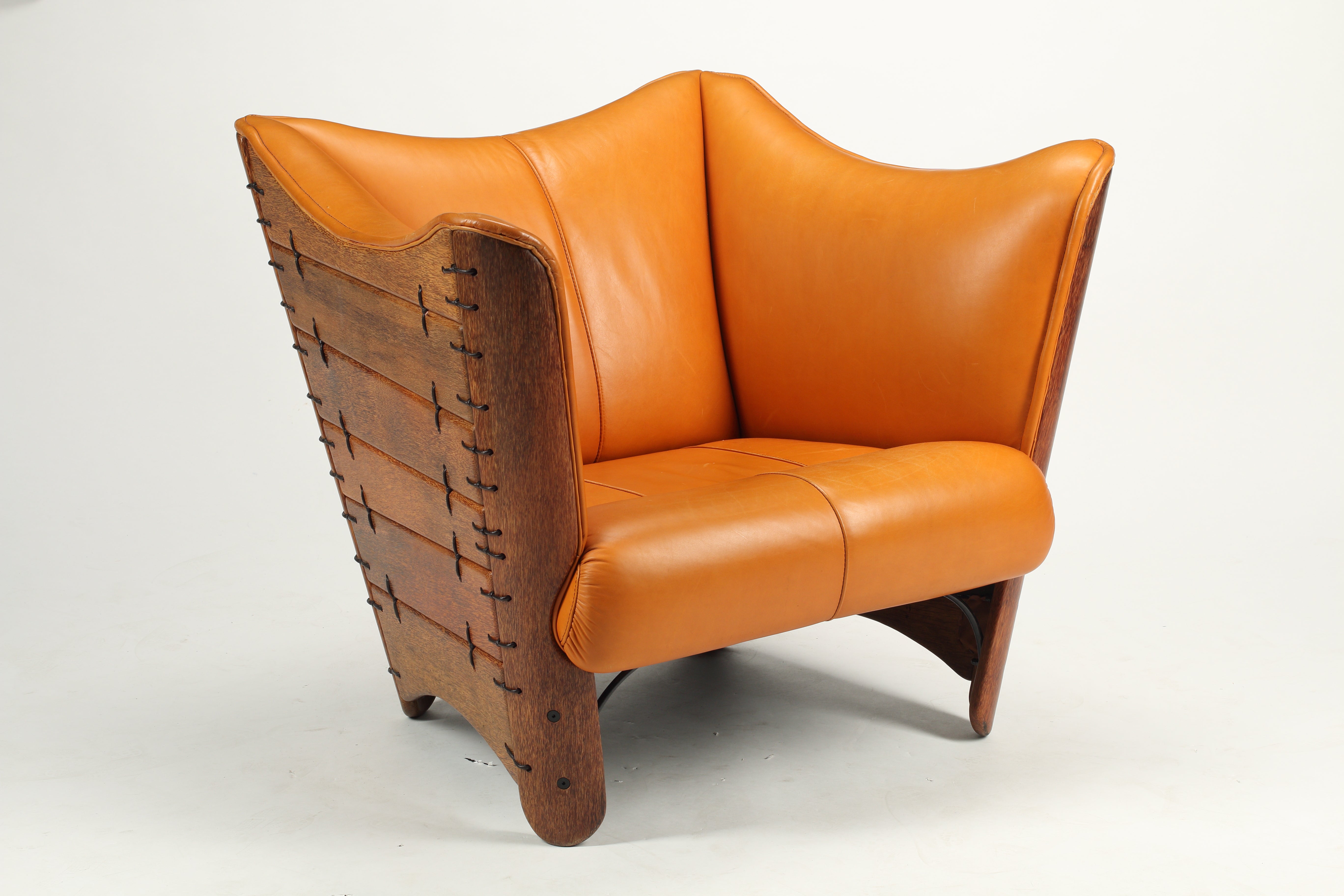 Pacific Green Leather Club Chair