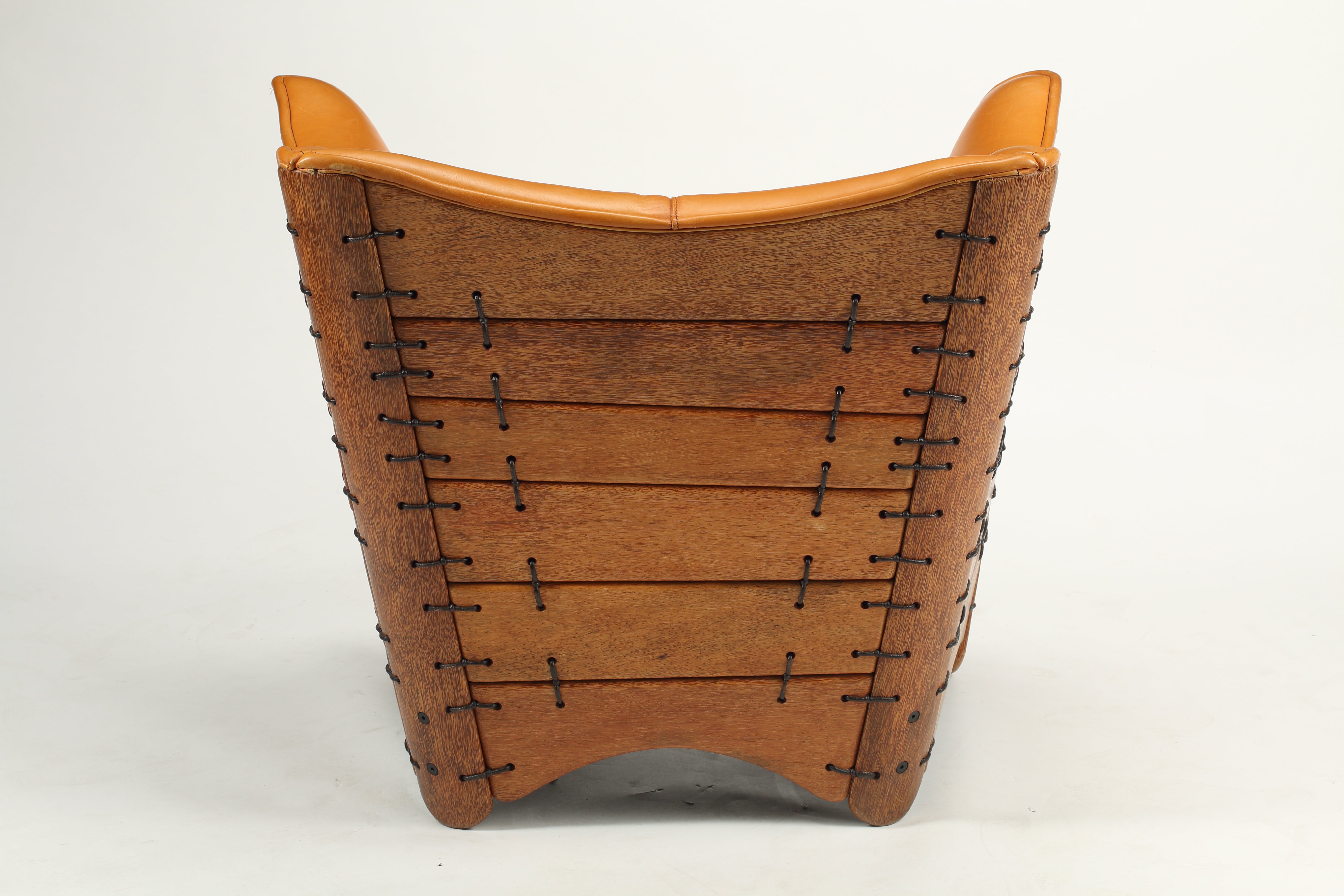 Pacific Green Leather Club Chair