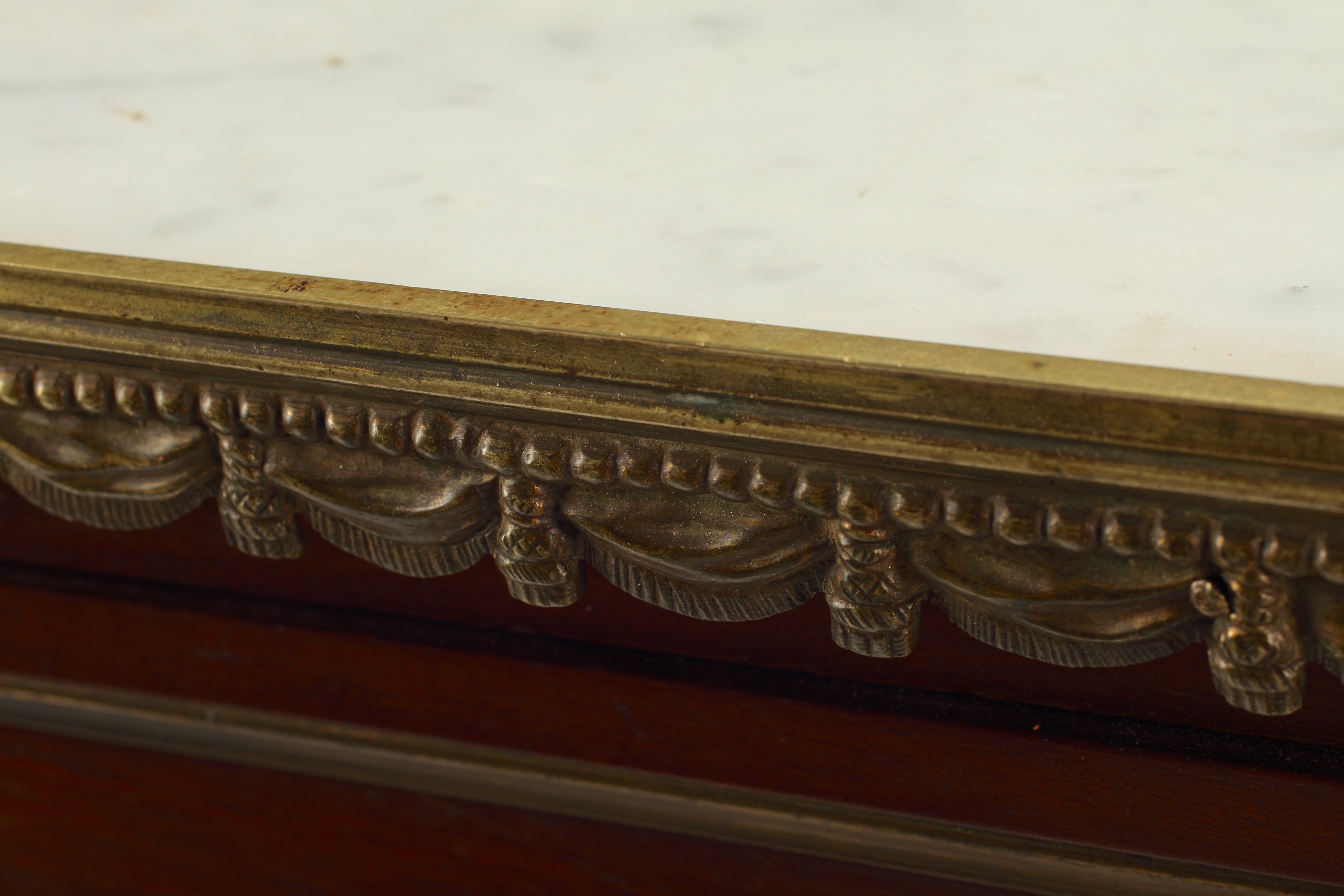 Louis XIV Style Commode with Brass Gallery, Early 19th Century French