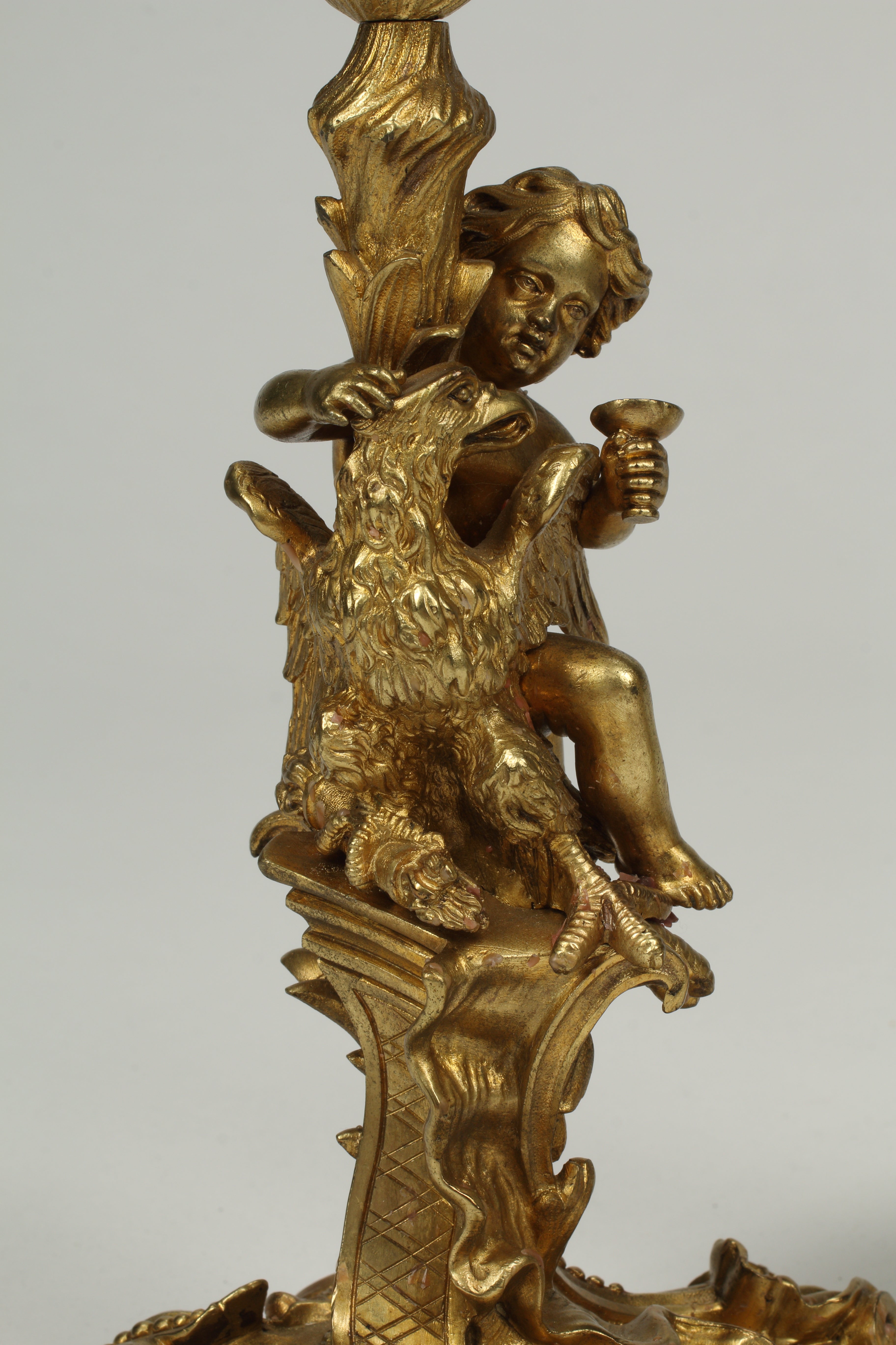 Pair of Napoleon III Bronze Candlesticks, French 19th Century