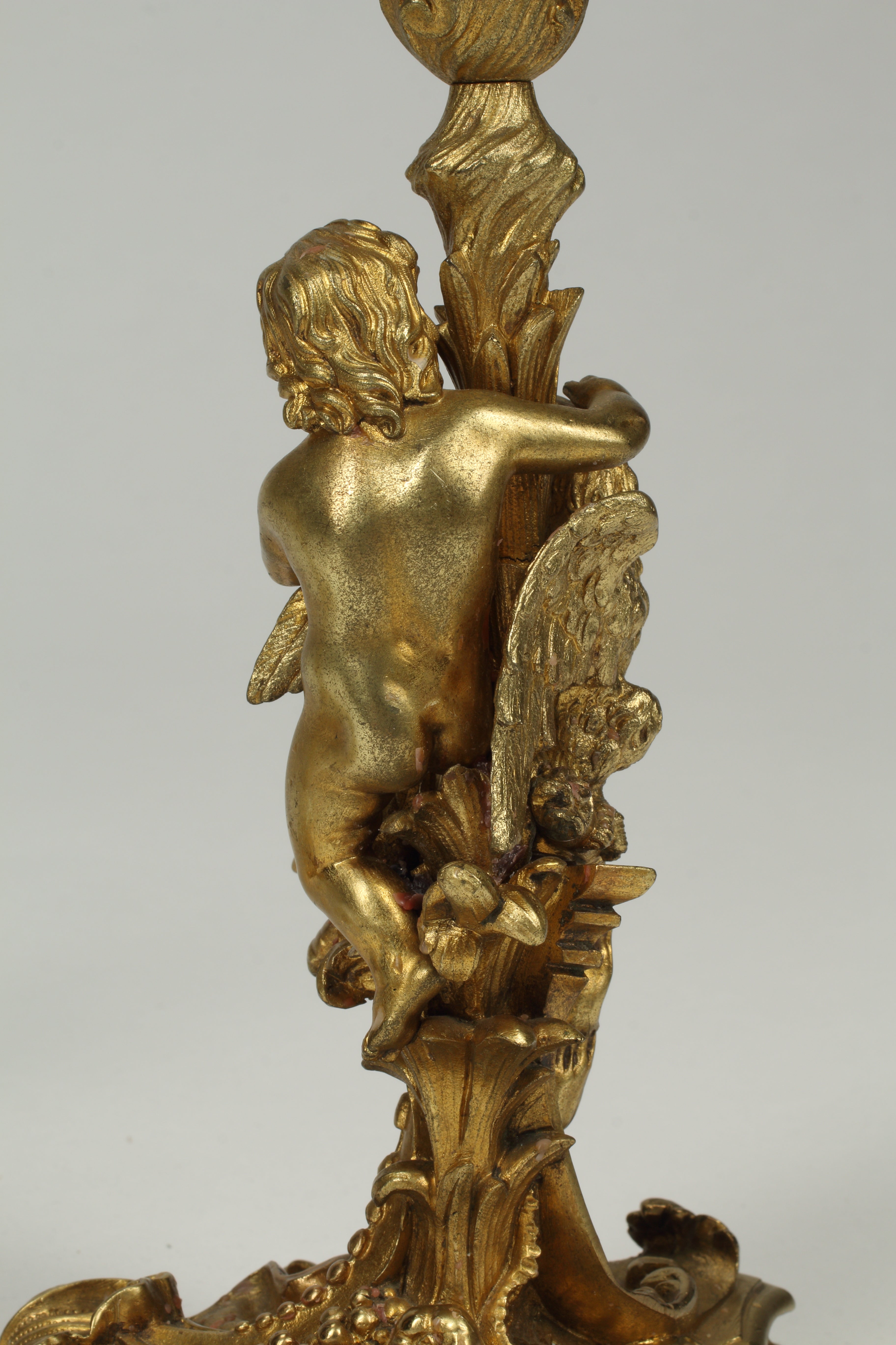 Pair of Napoleon III Bronze Candlesticks, French 19th Century