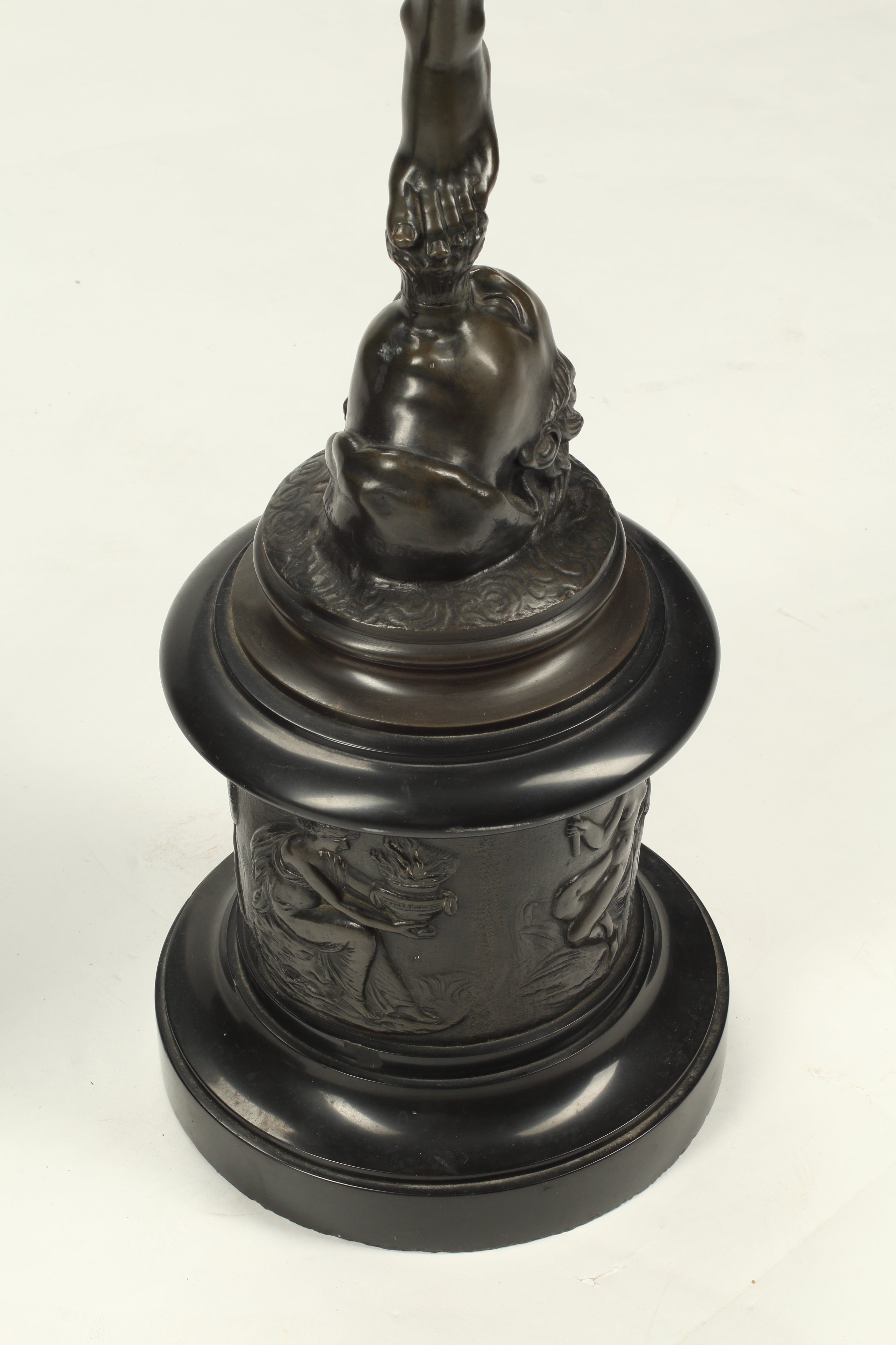 Pair of Patinated Bronze Figures of Mercury and Fortuna, 19th Century French