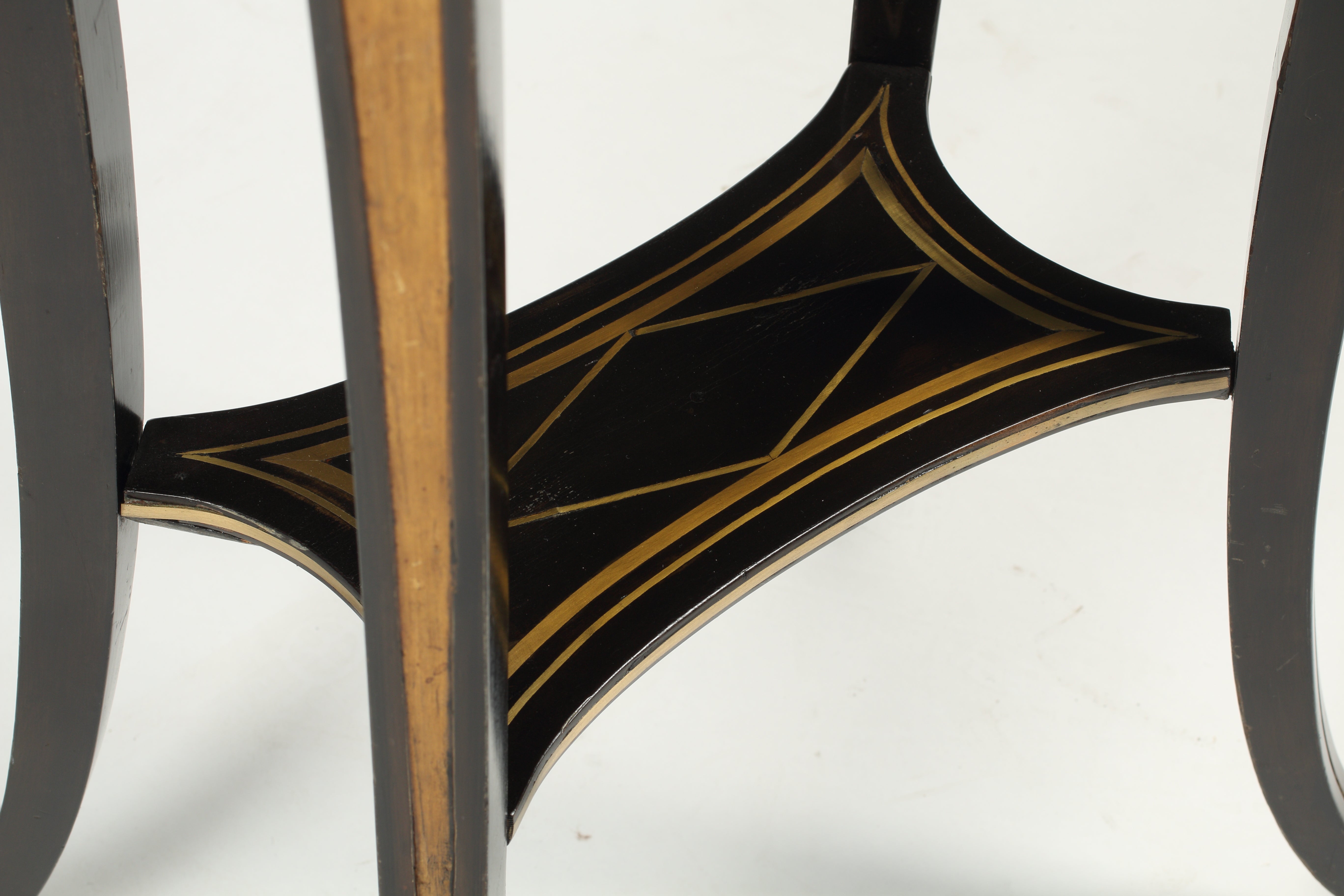 Napoleon III Parcel Gilt Ebony Veneered Side Table