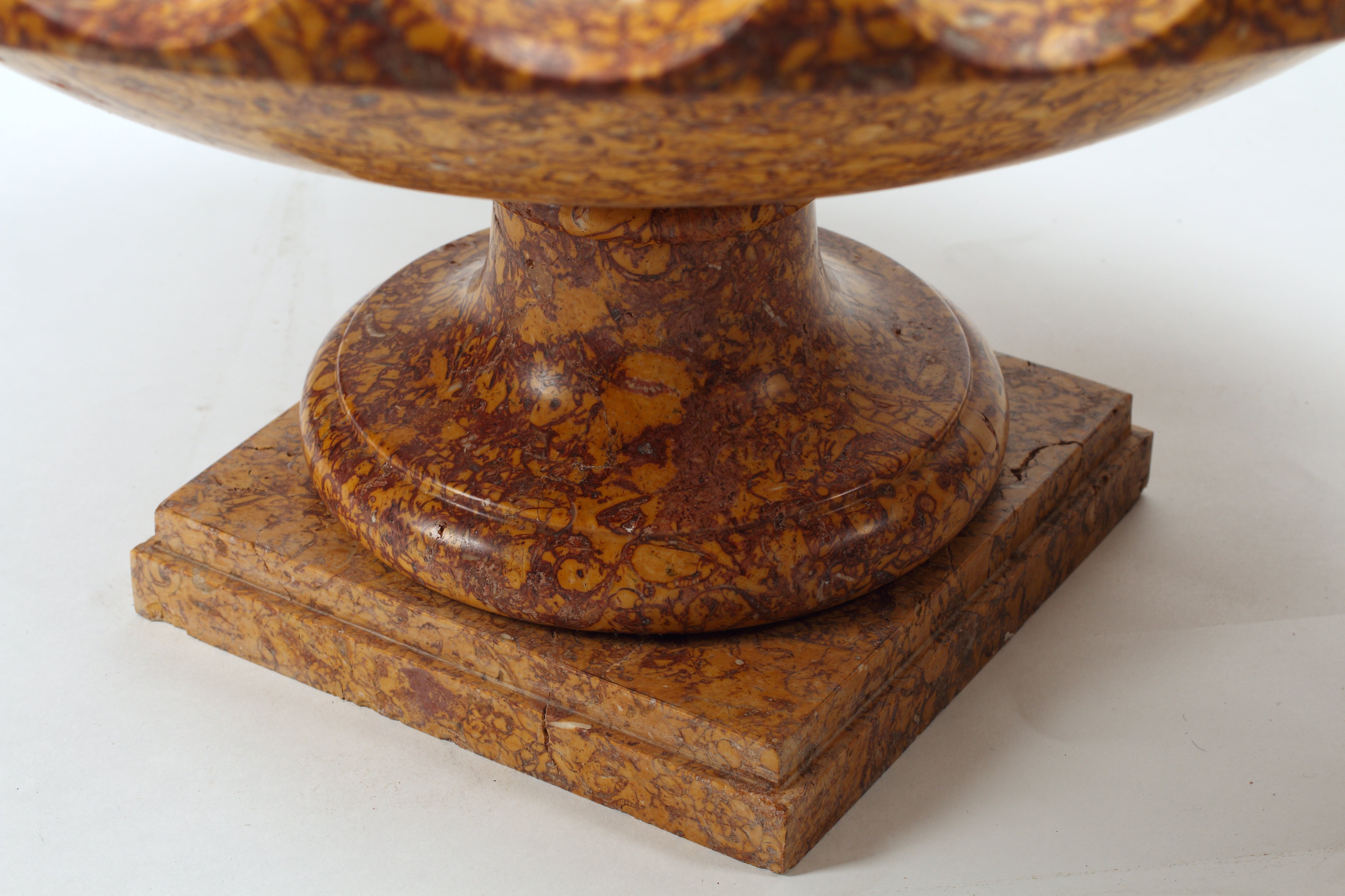 Pair of Large Marble Tazzas, 19th Century Italian Neoclassical