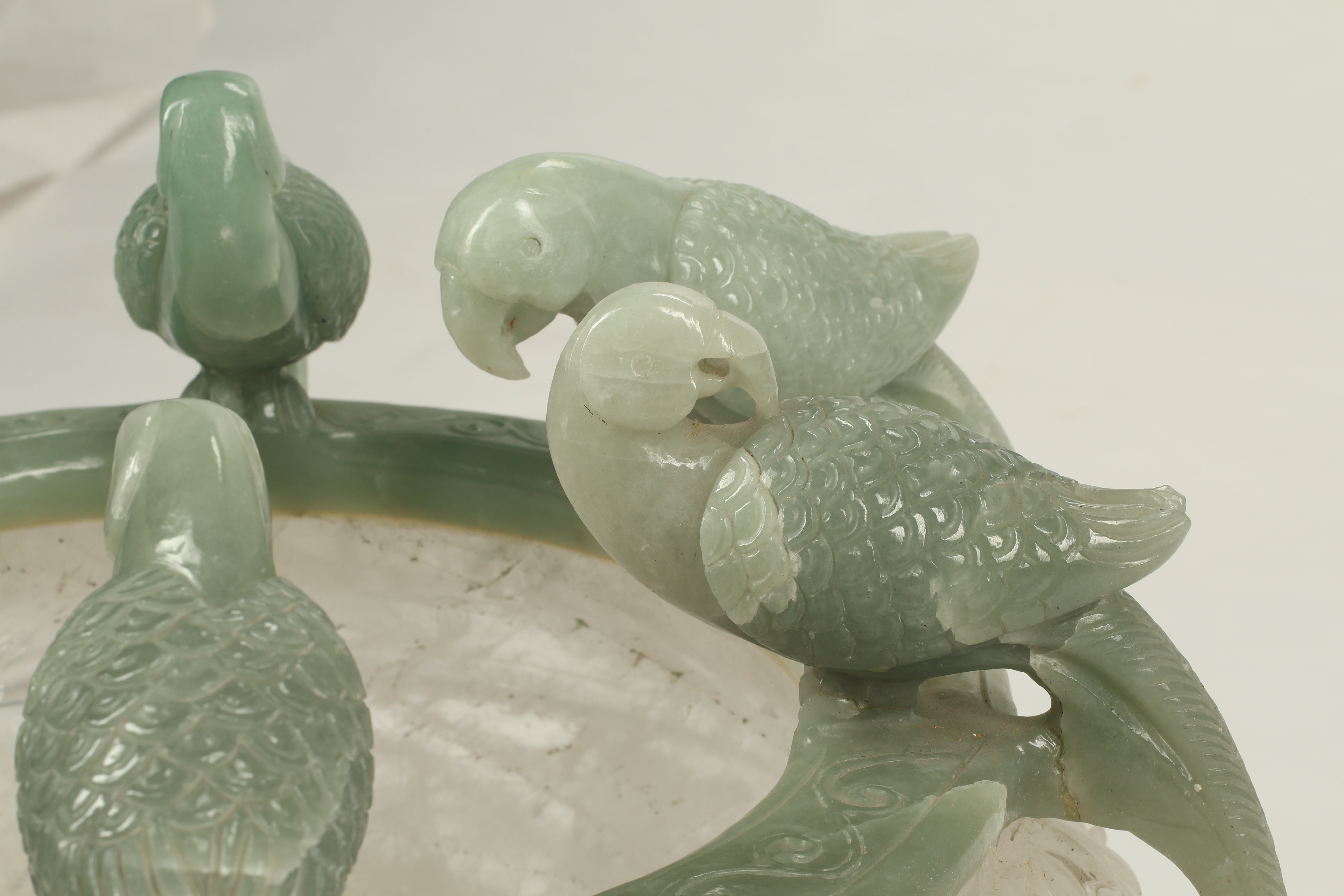 Rock Crystal and Green Jasper Urn, 20th Century Continental